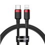 Cable+Baseus+Cafule+USB+Type+C+-+Lightning+M%2FM+1m+%28Noir%2FRouge%29