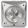 Maclean MCE124 Lampe pour parasol de jardin Lampe solaire Lampe sans fil 4LED éclairage sous parapluie