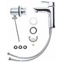 Ideal Standard Tesi Mitigeur de lavabo 5L/min, 1 pièce, argent, a6557aa