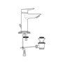 Ideal Standard Tesi Mitigeur de lavabo 5L/min, 1 pièce, argent, a6557aa