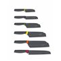 Joseph Joseph Elevate Ensemble de couteaux 6 pièces, lames en acier inoxydable, avec couteau dentelé et couteau de chef, étui de