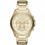 Armani Exchange Montre pour homme, chronographe Plant, 44 mm acier doré avec bracelet en acier inoxydable, AX2602