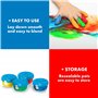 Maped Color'Peps 4 Pots de Peinture Doigt pour Bébé et Enfant dès 1 an - Gouache Pots de 80 gr - Nettoyage Facile à l'eau - Coul