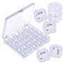 JZK 25 pièces Machine à Coudre bobines pour Brother Janome Singer Elna Babylock Kenmore, Plastique Transparent