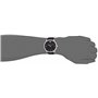 Emporio Armani Montre pour homme, mouvement à trois aiguilles, boîtier en acier inoxydable argenté de 41 mm avec bracelet en cui