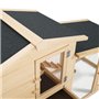 Probache - Poulailler VIP avec clapier Double XXL en Bois
