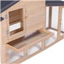 Probache - Poulailler VIP avec clapier Double XXL en Bois