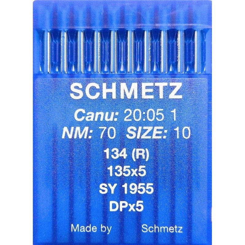 SCHMETZ Lot de 10 aiguilles rondes pour machine à coudre System 134 (R) Industrie St. 70