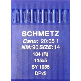 Schmetz 10 Aiguilles rondes pour machine à coudre Système 134 (R) Industrie St. 90