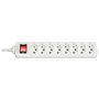 Lindy 73169 Multiprise Suisse 8 prises, avec interrupteur, Blanc