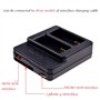Suptig Batterie (Lot de 2) et Chargeur Daul pour GoPro HERO3/Gopro HERO3+ et Gopro AHDBT-301/AHDBT-302