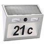 HI Huisnummerlamp solar LED zilverkleurig