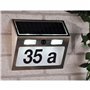 HI Huisnummerlamp solar LED zilverkleurig