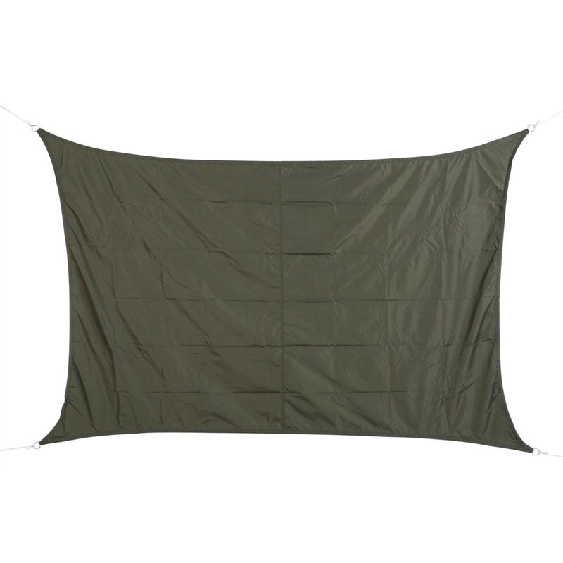 Toile Solaire Voile d'ombrage rectangulaire 2 x 3 m en Tissu déperlant - Coloris Gris