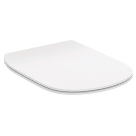 Ideal Standard TESI Abattant WC, Lunette Toilette, Siège WC, Ultra-Fin, Frein De Chute Blanc, Certifié NF, Modèle authentique,T3