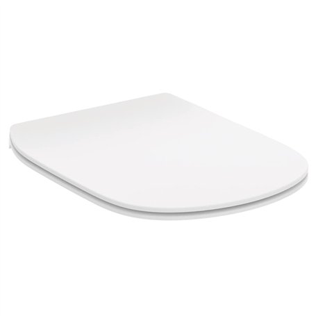 Ideal Standard TESI Abattant WC, Lunette Toilette, Siège WC, Ultra-Fin, Frein De Chute Blanc, Certifié NF, Modèle authentique,T3
