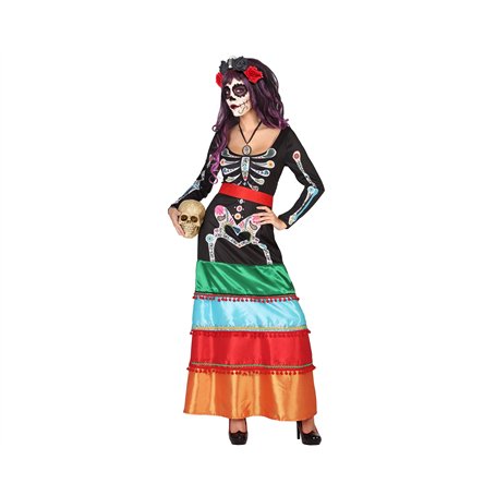ATOSA déguisement squelette mexicain femme adulte XL