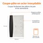 Amazon Basics Coupe pâte de boulanger en acier inoxydable, 15.5 cm, Noir, Argenté