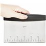 Amazon Basics Coupe pâte de boulanger en acier inoxydable, 15.5 cm, Noir, Argenté