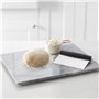 Amazon Basics Coupe pâte de boulanger en acier inoxydable, 15.5 cm, Noir, Argenté