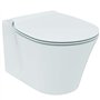 Ideal Standard Pack WC suspendu Cuvette Connect Air Aquablade + Abattant Ultrafin Frein de chute E008701