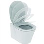 Ideal Standard Pack WC suspendu Cuvette Connect Air Aquablade + Abattant Ultrafin Frein de chute E008701