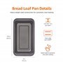 Amazon Basics Moule à pain antiadhésif en acier au carbone, 27 x 15 x 7 cm, lot de 2, Rectangulaire, Gris