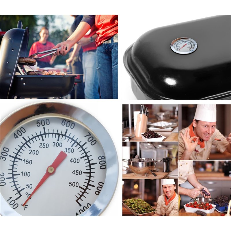 Image secondaire de HOMETOOLS.EU® Thermomètre de cuisson analogique - Résistant à la température - Pour barbecue, grill, casseroles, faitouts, fumoi