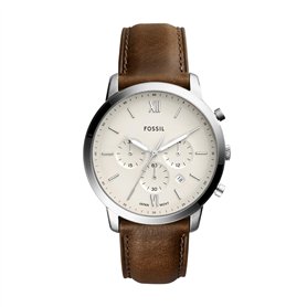 Fossil Homme Chronographe Quartz Montre avec Bracelet en Cuir FS5380