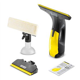 Kärcher Nettoyeur de Vitres WV 2 Black Edition, Autonomie de Batterie : 35 min, Affichage LED, 2 Raclettes, Pulvérisateur avec M