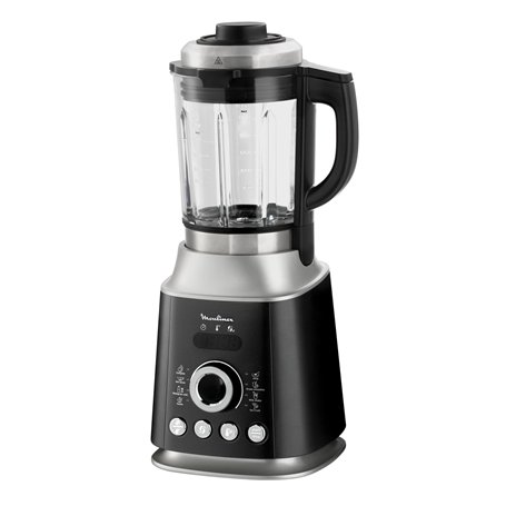 Moulinex LM962B10 Blender Chauffant Ultrablend Cook Mixeur Électrique Bol Verre Capacité 2L Soupe Coulis Compote Lait Smoothie G