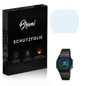 Bruni Protecteur d'écran compatible avec Casio B640WB-1AEF Film Protecteur, cristal clair Écran protecteur (2X)