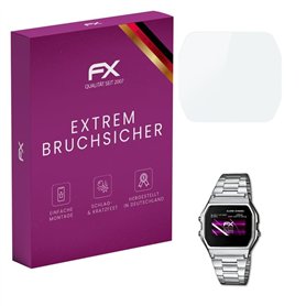 atFoliX Protection Écran Film de verre en plastique compatible avec Casio A158WEA-1EF Verre film protecteur, 9H Hybrid-Glass FX 