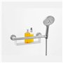 hansgrohe Unica Poignée d'appui Comfort avec tablette et support de douchette, blanc/chromé, 26328400