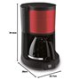 Moulinex fg370d11 autonome semi-automática – Cafetière (autonome, Cafetière Filtre manuel, noir, rouge, pot, boutons, couvercle 