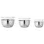 Amazon Basics Maison Lot de 3 saladiers en acier inoxydable, Argenté