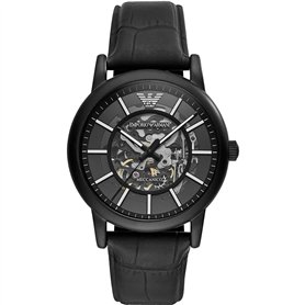 Emporio Armani Homme Analogique Quartz Montre avec Bracelet en Cuir AR60008