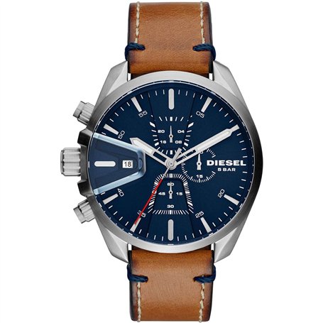 Diesel Homme Chronographe Quartz Montre avec Bracelet en Cuir DZ4470