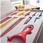 SHOP-STORY - 5 Couteaux De Cuisine avec Économe Set en INOX Colorés Recouverts De Céramique