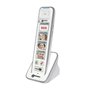 Geemarc Amplidect 295 Combi Photo - Téléphone Fixe Amplifié et Son Combiné Additionnel avec Grosses Touches Photo Personnalisabl