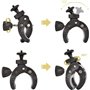 UTEBIT Support Guidon de Moto Vélo pour GoPro, 360° Rotatif Fixation Montage Support avec Support Telephone, Fixation Camera Cla