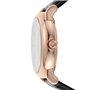 Emporio Armani Montre pour homme, mouvement automatique, boîtier en acier inoxydable or rose de 43 mm avec bracelet en cuir, AR6