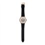 Emporio Armani Montre pour homme, mouvement automatique, boîtier en acier inoxydable or rose de 43 mm avec bracelet en cuir, AR6