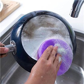 SHOP-STORY - Pack de 3 Éponges Multi-Usages en Silicone pour la Vaisselle et tous Types de Surfaces - Éponge Vaisselle Nouvelle 