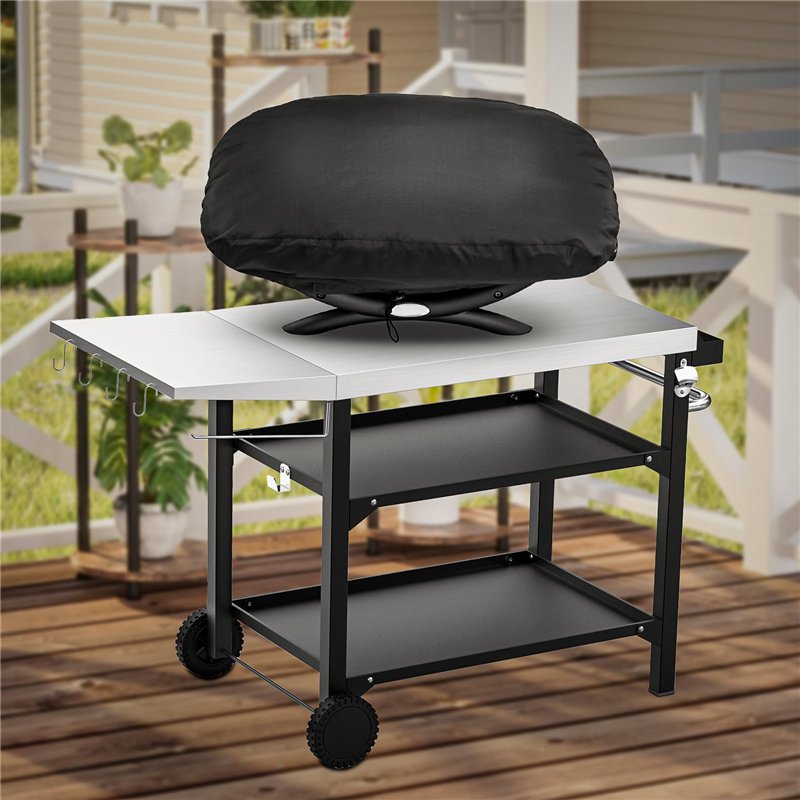 Image secondaire de onlyfire Housses pour Barbecue pour Weber Baby Q, Q100 Q120 et Q1000 Grills à Gaz, BBQ Housse Barbecue Exterieur, Noir