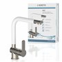 Schütte 79864 Rio Robinet de Cuisine, Aspect Acier Inoxydable/Blanc