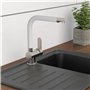 Schütte 79864 Rio Robinet de Cuisine, Aspect Acier Inoxydable/Blanc