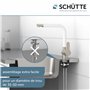 Schütte 79864 Rio Robinet de Cuisine, Aspect Acier Inoxydable/Blanc