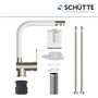 Schütte 79864 Rio Robinet de Cuisine, Aspect Acier Inoxydable/Blanc