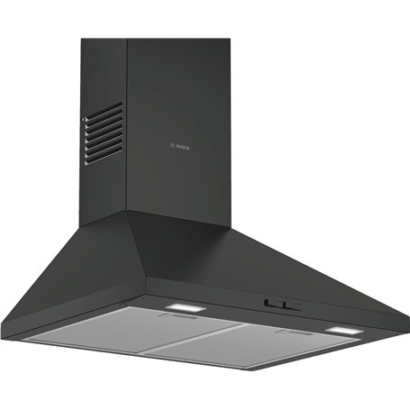 Bosch DWP64BC60 Hotte murale Série 2, 1 moteur et 3 vitesses d'aspiration, 60 cm, Noir